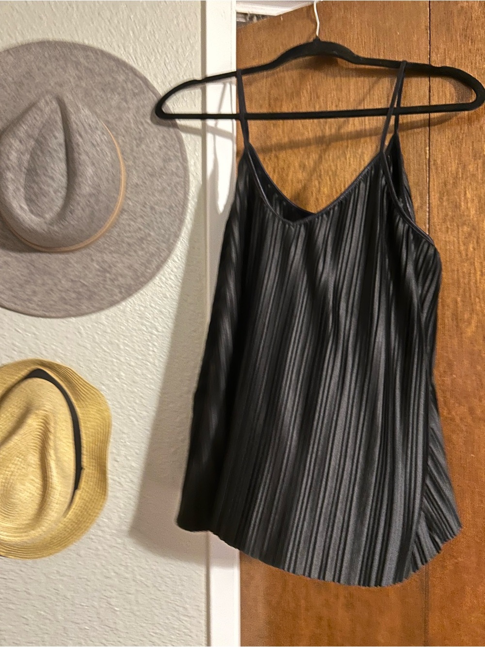 Maurices Black Pleated V-Neck Cami